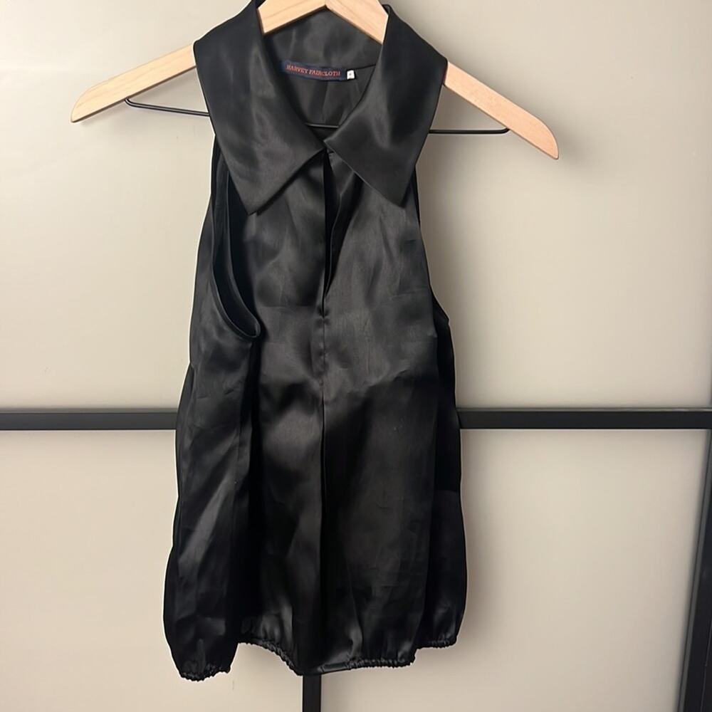 Harvey Faircloth 100% Silk Collared Tank Size 4